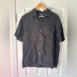 Todd Snyder short-sleeve linen button-up shirt size large